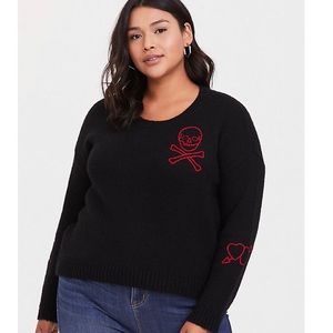 Red skull and red heart